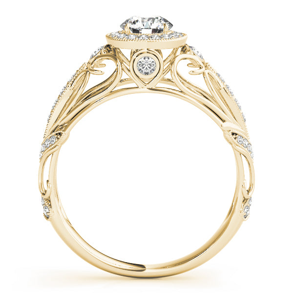 Vintage-Inspired Halo Filigree Engagement Ring