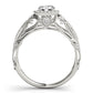 Vintage-Inspired Halo Filigree Engagement Ring
