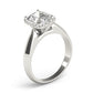 Solitaire Halo Emerald Engagement Ring