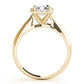 Solitaire Halo Emerald Engagement Ring