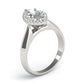 Marquise Shape Solitaire Halo Engagement Ring