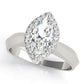 Marquise Shape Solitaire Halo Engagement Ring