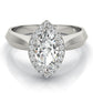 Marquise Shape Solitaire Halo Engagement Ring