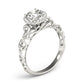 Solitaire Filigree Halo Engagement Ring