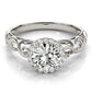 Solitaire Filigree Halo Engagement Ring