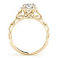 Solitaire Filigree Halo Engagement Ring