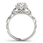Solitaire Filigree Halo Engagement Ring