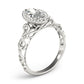 Solitaire Filigree Pear Shaped Engagement Rings