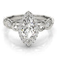 Solitaire Filigree Pear Shaped Engagement Rings