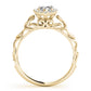 Solitaire Filigree Pear Shaped Engagement Rings