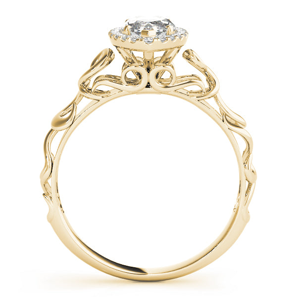 Solitaire Filigree Pear Shaped Engagement Rings