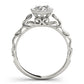 Solitaire Filigree Pear Shaped Engagement Rings