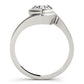 Bypass Swirl Solitaire Engagement Ring