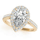 Pear Halo Engagement Ring