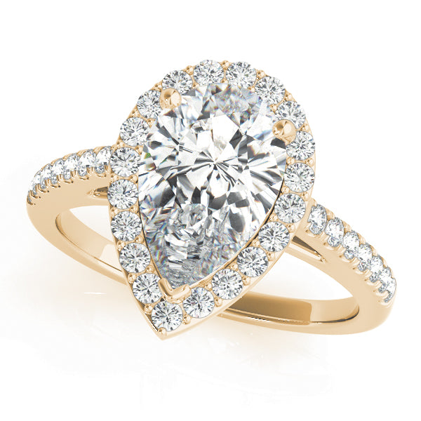 Pear Halo Engagement Ring