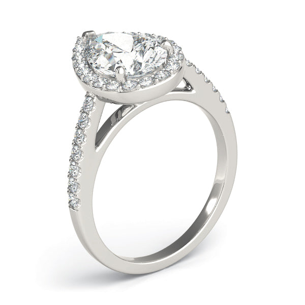 Pear Halo Engagement Ring