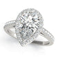 Pear Halo Engagement Ring