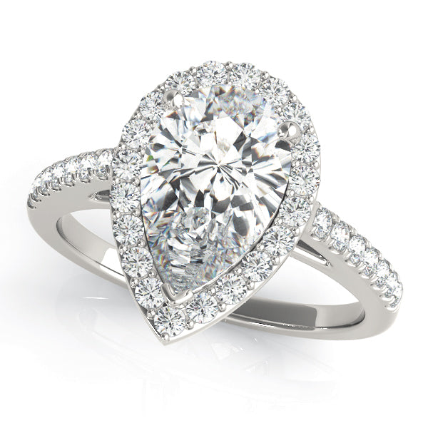 Pear Halo Engagement Ring