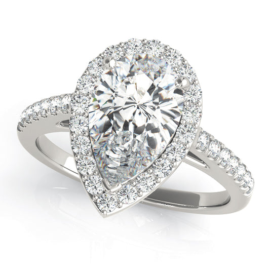 Pear Halo Engagement Ring