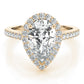 Pear Halo Engagement Ring