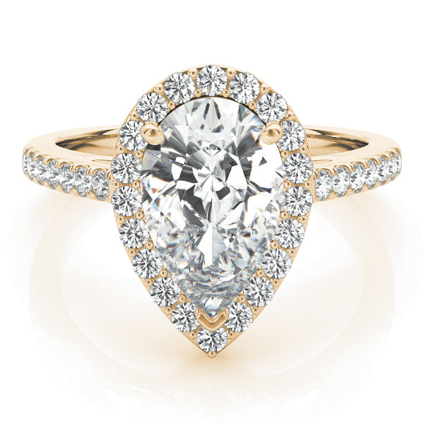 Pear Halo Engagement Ring