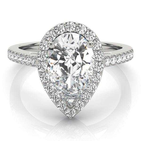 Pear Halo Engagement Ring