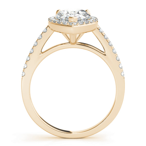 Pear Halo Engagement Ring
