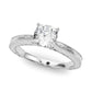 Vintage-inspired Milgrain Engagement Ring