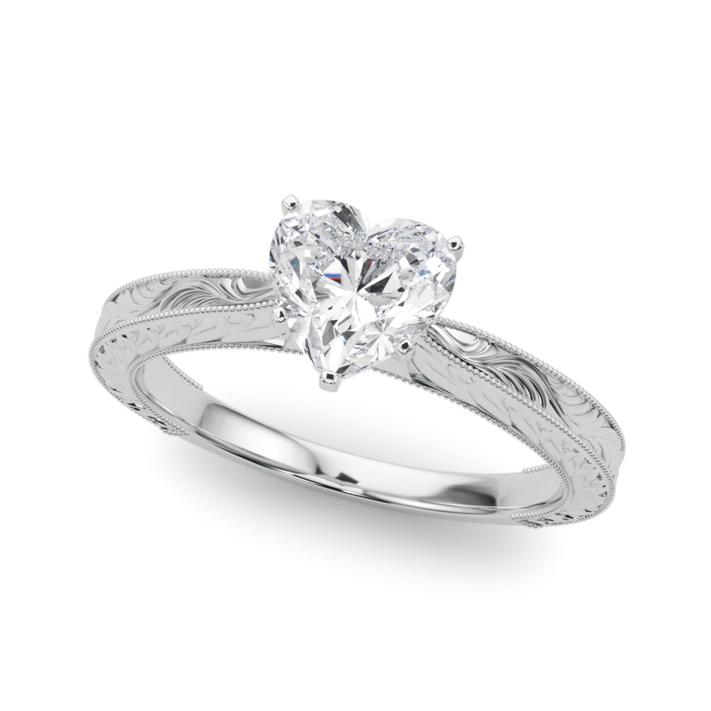 Vintage-inspired Milgrain Engagement Ring