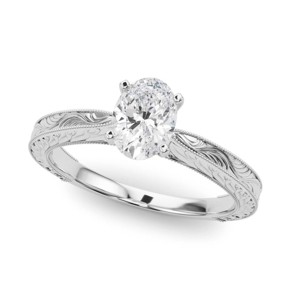 Vintage-inspired Milgrain Engagement Ring