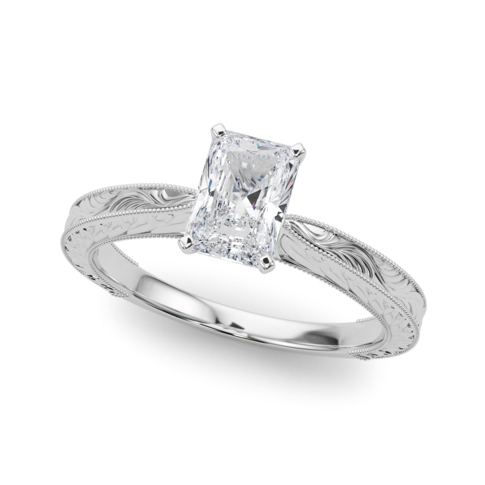 Vintage-inspired Milgrain Engagement Ring