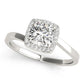 Bypass Halo Cushion Shape Engagement Rings
