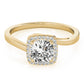 Bypass Halo Cushion Shape Engagement Rings