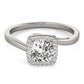 Bypass Halo Cushion Shape Engagement Rings