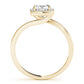 Bypass Halo Cushion Shape Engagement Rings