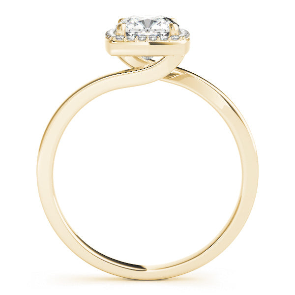 Bypass Halo Cushion Shape Engagement Rings