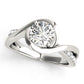 Solitaire Bypass Engagement Ring