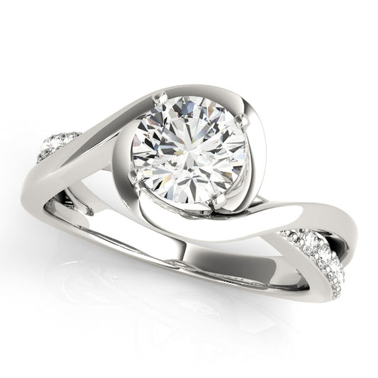 Solitaire Bypass Engagement Ring