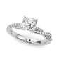 Twisting Diamond Adorned Engagement Ring