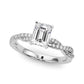 Twisting Diamond Adorned Engagement Ring