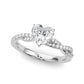 Twisting Diamond Adorned Engagement Ring