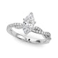 Twisting Diamond Adorned Engagement Ring