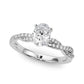 Twisting Diamond Adorned Engagement Ring