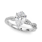 Twisting Diamond Adorned Engagement Ring