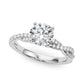 Twisting Diamond Adorned Engagement Ring