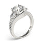 3-Stone Double Row Split Shank Engagement Ring