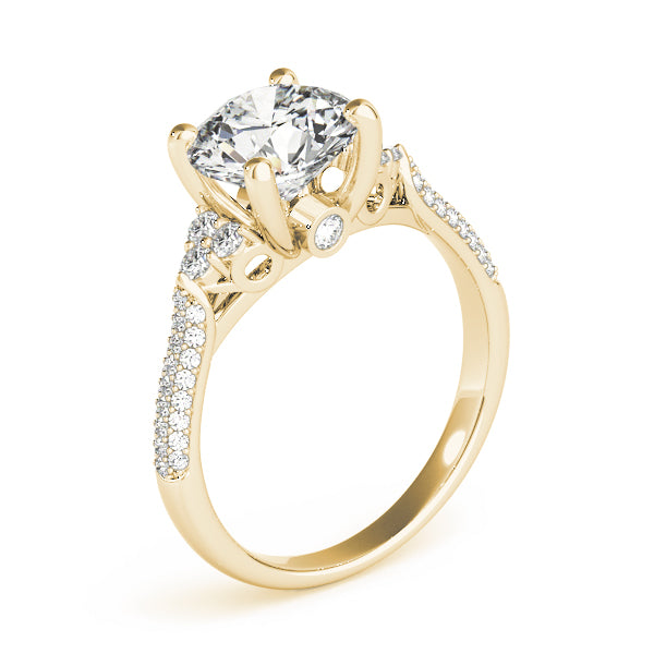 Multirow Pavé Cluster Side Engagement Ring