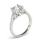 Multirow Pavé Cluster Side Engagement Ring
