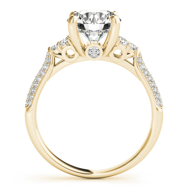 Multirow Pavé Cluster Side Engagement Ring