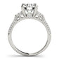 Multirow Pavé Cluster Side Engagement Ring